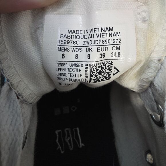 Converse All Star Low Top Pixels Sneakers Womens 8 Classic Colorful Abstract - Picture 2 of 15